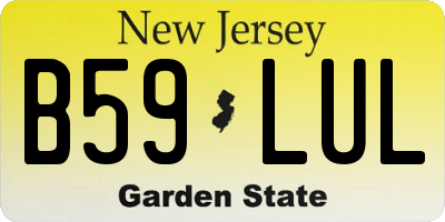 NJ license plate B59LUL