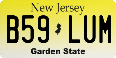 NJ license plate B59LUM