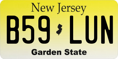 NJ license plate B59LUN
