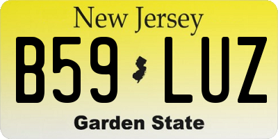 NJ license plate B59LUZ
