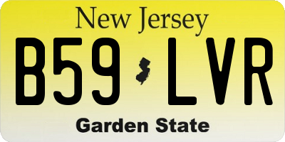 NJ license plate B59LVR