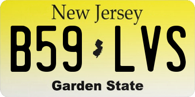 NJ license plate B59LVS