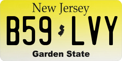 NJ license plate B59LVY