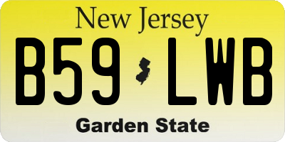NJ license plate B59LWB