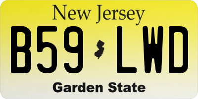 NJ license plate B59LWD