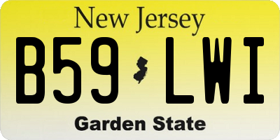 NJ license plate B59LWI