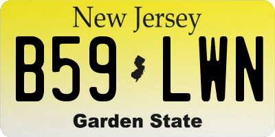 NJ license plate B59LWN