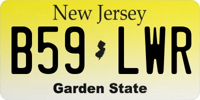 NJ license plate B59LWR
