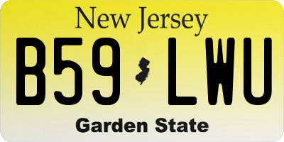 NJ license plate B59LWU