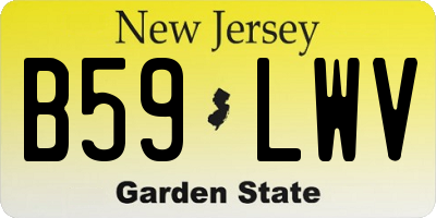 NJ license plate B59LWV