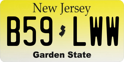 NJ license plate B59LWW