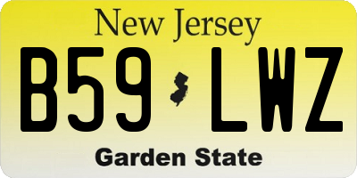 NJ license plate B59LWZ