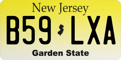 NJ license plate B59LXA