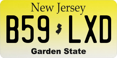 NJ license plate B59LXD