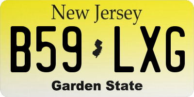 NJ license plate B59LXG