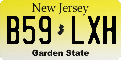 NJ license plate B59LXH