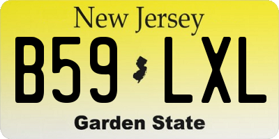 NJ license plate B59LXL