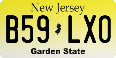 NJ license plate B59LXO