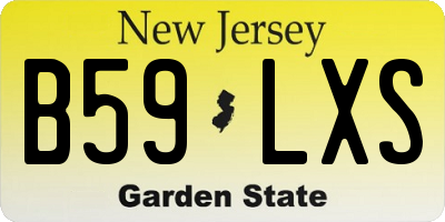 NJ license plate B59LXS