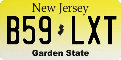 NJ license plate B59LXT