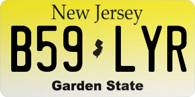 NJ license plate B59LYR
