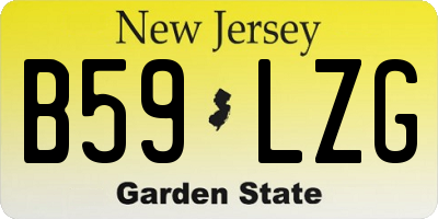 NJ license plate B59LZG