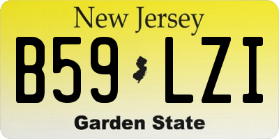NJ license plate B59LZI