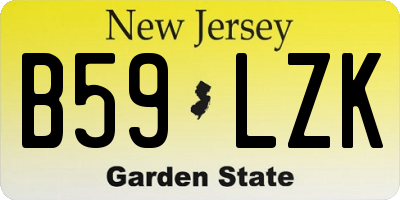 NJ license plate B59LZK