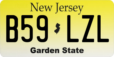 NJ license plate B59LZL