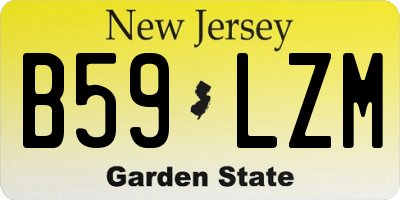 NJ license plate B59LZM