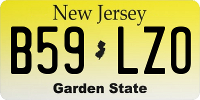 NJ license plate B59LZO