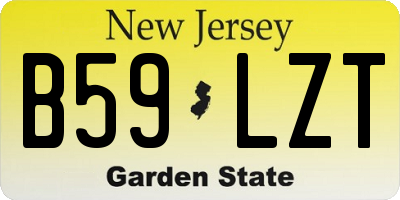 NJ license plate B59LZT