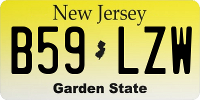 NJ license plate B59LZW