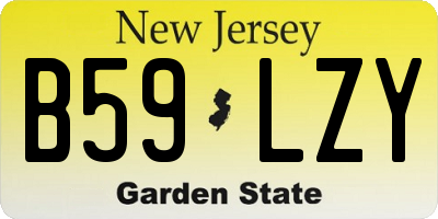 NJ license plate B59LZY
