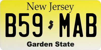 NJ license plate B59MAB