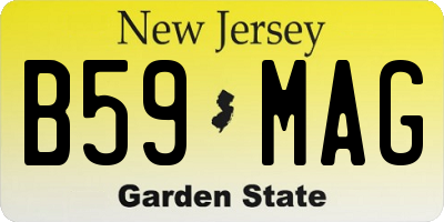 NJ license plate B59MAG