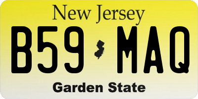 NJ license plate B59MAQ