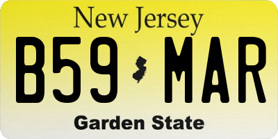 NJ license plate B59MAR