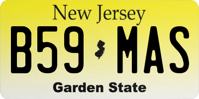 NJ license plate B59MAS