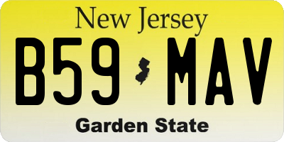 NJ license plate B59MAV