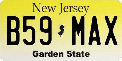 NJ license plate B59MAX