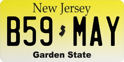 NJ license plate B59MAY