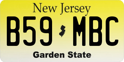 NJ license plate B59MBC