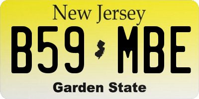NJ license plate B59MBE