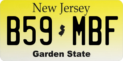 NJ license plate B59MBF