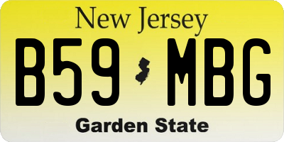 NJ license plate B59MBG