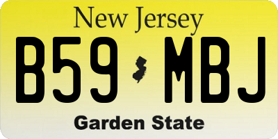 NJ license plate B59MBJ