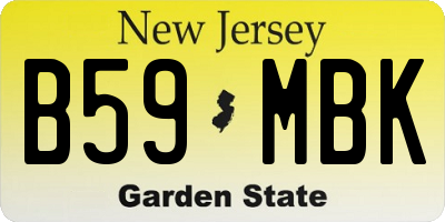 NJ license plate B59MBK