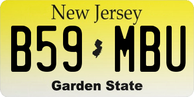 NJ license plate B59MBU