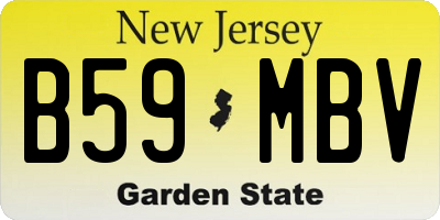 NJ license plate B59MBV